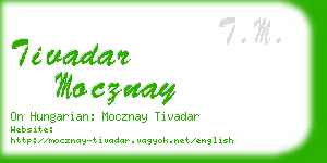 tivadar mocznay business card